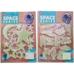 Dekorace svítící s vesmírnou tématikou, 30 x 21 cm