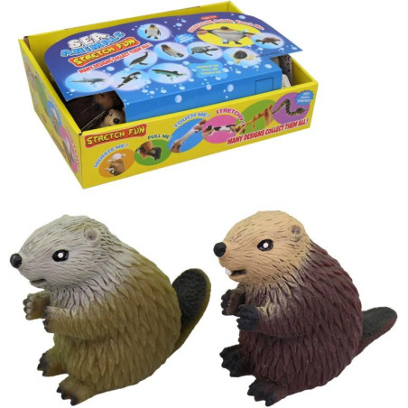 Zvířátko bobr, 24 ks v display boxu, 7 cm