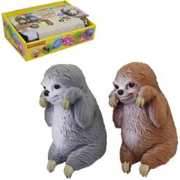 Zvířátko lenochod, 24 ks v display boxu, 9 cm