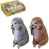 Sloth animal, 24 pcs in display box, 9 cm