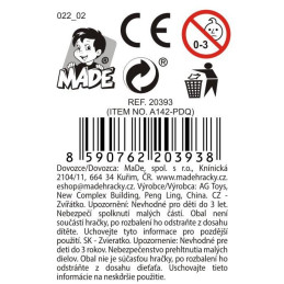 Zvířátko lenochod, 24 ks v display boxu, 9 cm