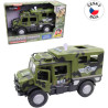 Military car, battery-operated, light and sound, flywheel, 25 cm