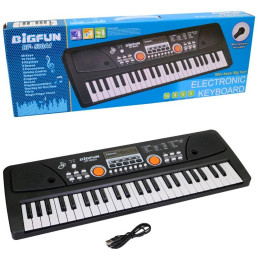 Piáno 49 kláves, mikrofón, 53 x 18 x 5,4 cm