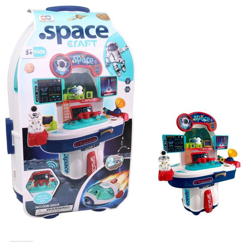 Vesmírná raketa, stolek s příslušensvím, na baterie, 45,5 x 24 x 52,5 cm