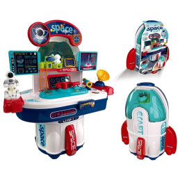 Vesmírná raketa, stolek s příslušensvím, na baterie, 45,5 x 24 x 52,5 cm