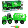 Tractor with trailer, screw-on, 32.5 x 12 x 13 cm