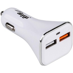 TRX Akyga AK-CH-08 2x USB nabíječka do auta 3A/ 15W/ Quick Charge 3.0/ bílá