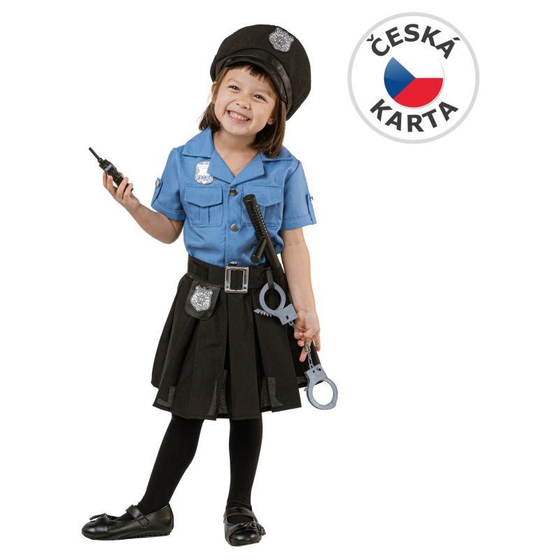 Šaty na karneval - policistka, 92-104cm