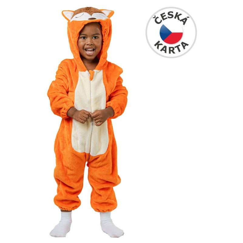 Šaty na karneval - liška, 92-104cm