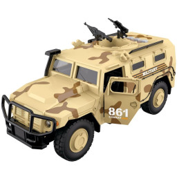 Vojenské auto, na baterie, světlo a zvuk, setrvačník
