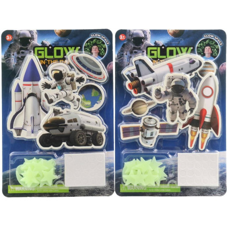 Svítící vesmírný program na kartě