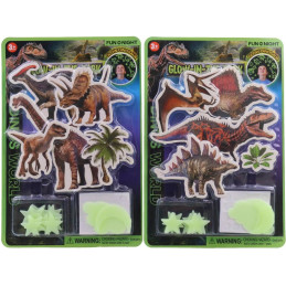 Svítící dinosauři na kartě