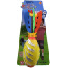 Throwing racket on card, 24 cm