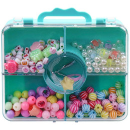Korálky v kufříku, 12 ks v display boxu, 12 x 11 cm