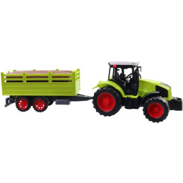 Traktor s přívěsem, na setrvačník, 38 cm