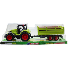Traktor s přívěsem, na setrvačník, 38 cm