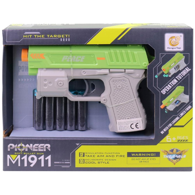 Pistole se střelkami, 16 cm