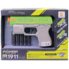 Pistolet z miotaczami klocków, 16 cm