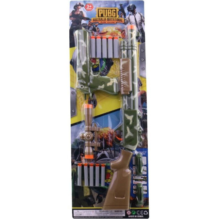 Samopal s příslušenstvím na kartě