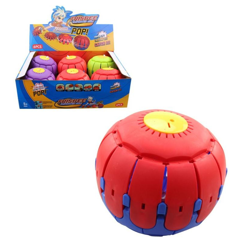 Míč 2 v 1, s hudbou, 6 kusů v display boxu