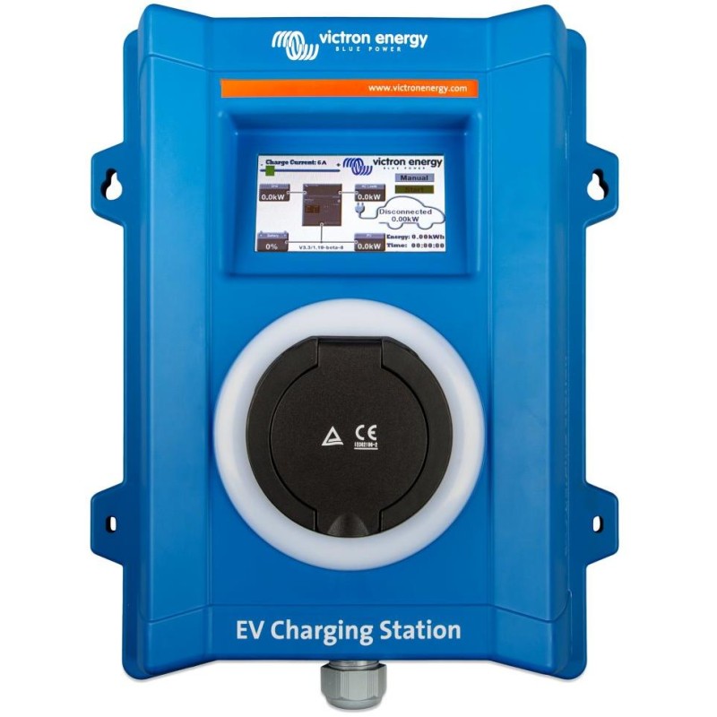 Victron EV nabíjecí stanice pro elektromobily, 22kW, 32A, 3f/1f, Type 2, LCD displej, bez kabelu