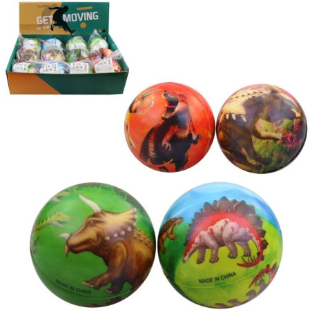 Míček dinosaurus, 12 ks v display boxu, 6,5 cm