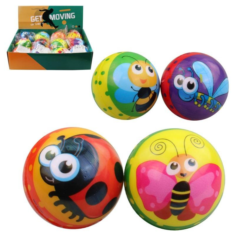 Míček včelky, 12 ks v display boxu, 6,5 cm