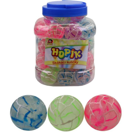 Hopskulka transparent mramor, 38 mm