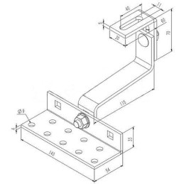 Solarmi nastavitelný střešní hák pro uchycení sol. panelu