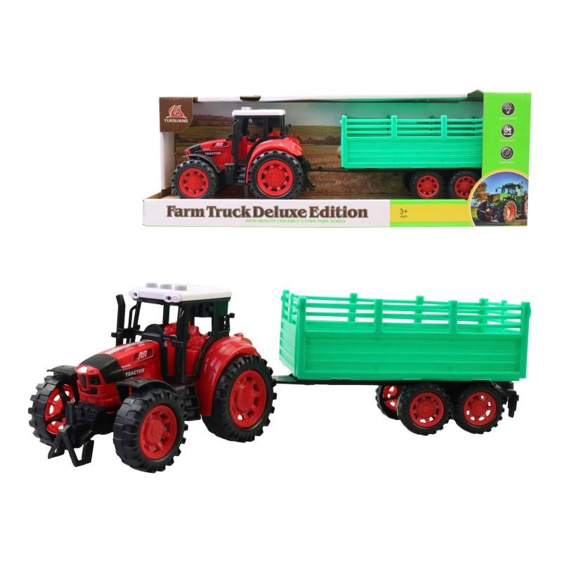 Traktor s přívěsem 40 x 10 x 14cm