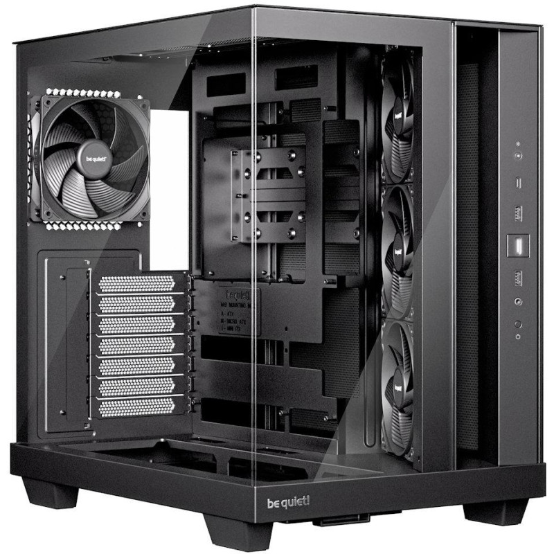 Be quiet! skříň LIGHT BASE 500 / MidT / 4x120mm PWM fans / 2 x USB 3.2 / USB-C / panoramatická / černá