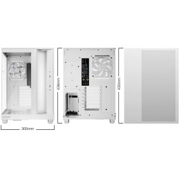 Be quiet! skříň LIGHT BASE 500 LX / MidT / 4x120mm ARGB fans / 2 x USB 3.2 / USB-C / panoramatická / bílá