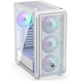 Endorfy skříň Arx 500 White ARGB / ATX / 4x140 ARGB fan (až 7 fans) / 2xUSB-A / USB-C / tvrz. sklo  / mesh panel /  bílá