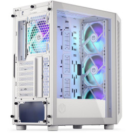 Endorfy skříň Arx 500 White ARGB / ATX / 4x140 ARGB fan (až 7 fans) / 2xUSB-A / USB-C / tvrz. sklo  / mesh panel /  bílá