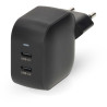 NEDIS-Netzladegerät / 35 W / PD 3.0 / Schnellladung / 1,75 / 2,33 / 2,92 / 3,0 A / 2x USB-C / Schwarz