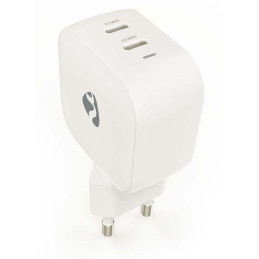 NEDIS síťová nabíječka/ 35 W/ PD 3.0/ rychlé nabíjení/ 1.75 / 2.33 / 2.92 / 3.0 A/ 2x USB-C/ bílá