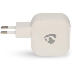 NEDIS síťová nabíječka/ 35 W/ PD 3.0/ rychlé nabíjení/ 1.75 / 2.33 / 2.92 / 3.0 A/ 2x USB-C/ bílá