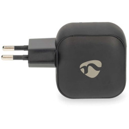 NEDIS síťová nabíječka/ 45 W/ PD 3.0/ rychlé nabíjení/ 2.25 / 3.0 A/ 2x USB-C/ černá