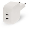 NEDIS mains charger/ 45 W/ PD 3.0/ fast charging/ 2.25 / 3.0 A/ 2x USB-C/ white