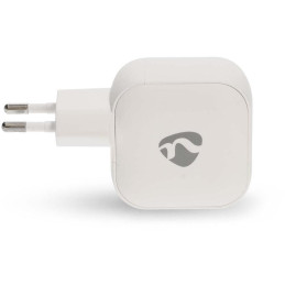 NEDIS síťová nabíječka/ 45 W/ PD 3.0/ rychlé nabíjení/ 2.25 / 3.0 A/ 2x USB-C/ bílá