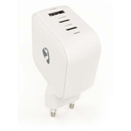 NEDIS síťová nabíječka/ 70 W/ PD 3.0/ rychlé nabíjení/ 1.5 / 2.25 / 2.5 / 3.0 / 3.5 A/ USB-A/ 2x USB-C/ bílá