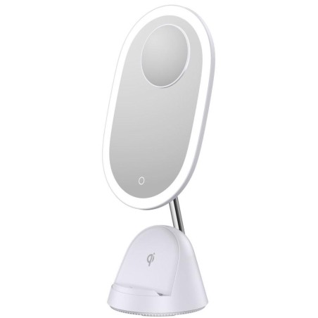 IMMAX LED kosmetické zrcátko FACE 3v1/ stojánek s Qi nabíjením/ 18W/ 70lm/ DC 12V/1,5A/ bílé
