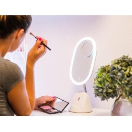 IMMAX LED kosmetické zrcátko FACE 3v1/ stojánek s Qi nabíjením/ 18W/ 70lm/ DC 12V/1,5A/ bílé