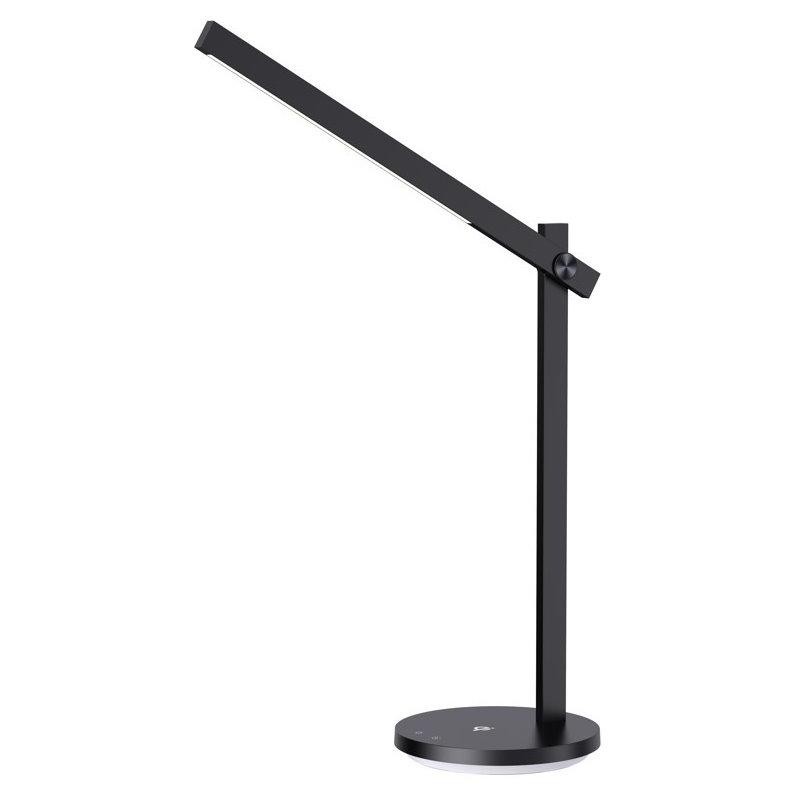 IMMAX LED stolní lampička BEAM/ Qi nabíjení/ 18W/ DC 12V/2A/ noční podsvícení/ stmívatelná/ sklápěcí rameno/ černá
