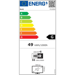BENQ 31,5"  PV3200U/ 3840x2160/ IPS panel/ 400nits/1000:1/ 5ms/ HDMI/ 3x USB/ USB-C/ repro