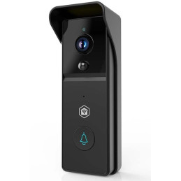 NEDIS Wi-Fi chytrý dveřní videotelefon/ 2304x1296 / 3Mpix/ napájení z baterie/ IP44/ snímač pohybu/ noční vidění/ černý