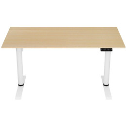 AROZZI herní stůl ARENA NORDICO Light Birch/ motorizovaný/ barva deska bříza, nohy bílé/ šíře 140cm/ výška 71-115 cm