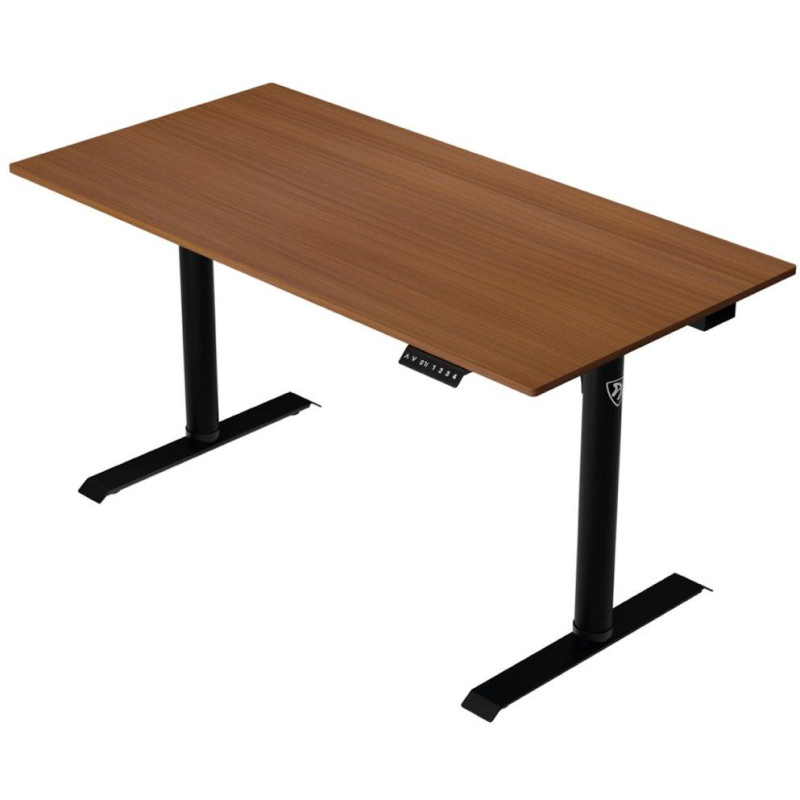 AROZZI herní stůl ARENA NORDICO Dark Walnut/ motorizovaný/ barva deska ořech, nohy černé/ šíře 140cm/ výška 71-115 cm