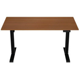 AROZZI herní stůl ARENA NORDICO Dark Walnut/ motorizovaný/ barva deska ořech, nohy černé/ šíře 140cm/ výška 71-115 cm