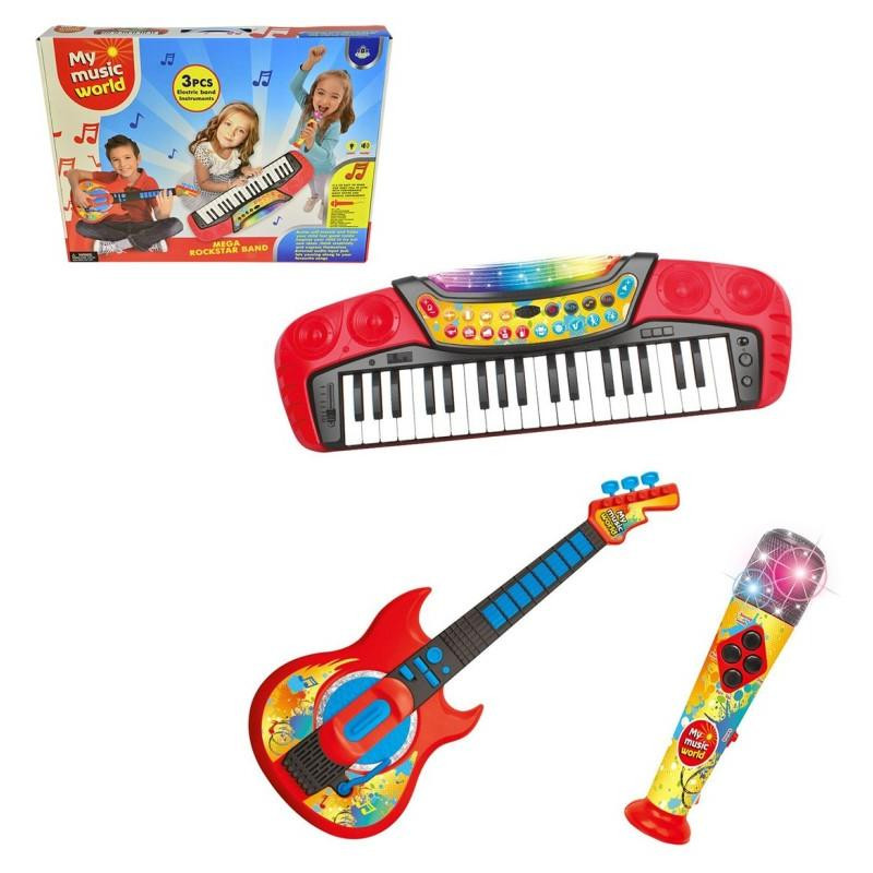 Souprava 3 v 1  elektronické piáno, 37 kláves, kytara, mikrofon